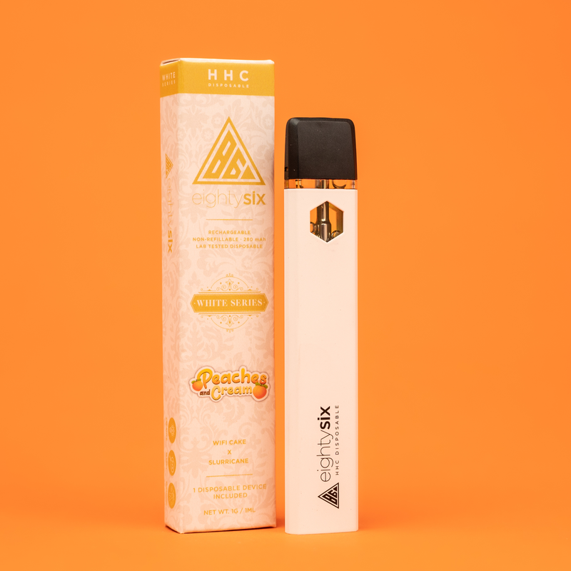 Eighty Six Peaches & Cream HHC 1G Disposable Vape (WiFi Cake) Best Sales Price - Vape Pens