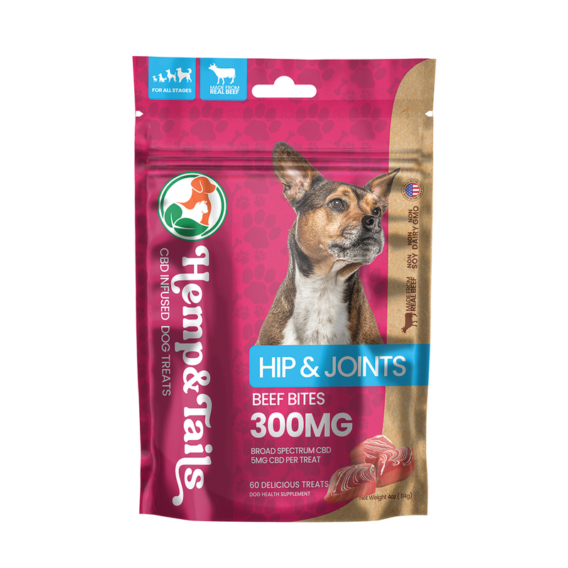 Hemp & Tails Dog Treats - Hip & Joints - Beef Bites Best Sales Price - Pet CBD
