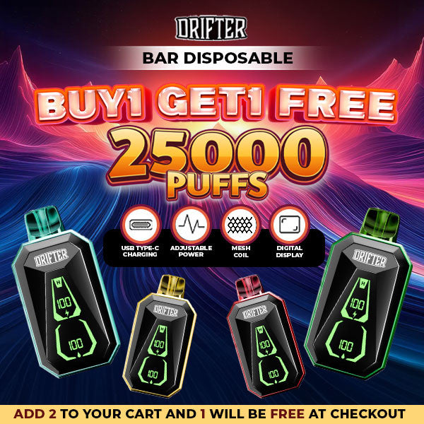 Drifter Bar Disposable (25000 Puffs) - Buy 1 Get 1 Free