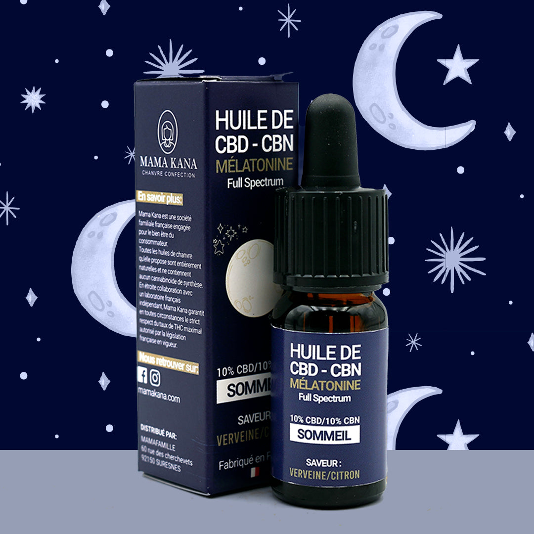 MAMA KANA CBD Huile de CBD et Mélatonine - Sommeil 🌒 Best Sales Price - Tincture Oil