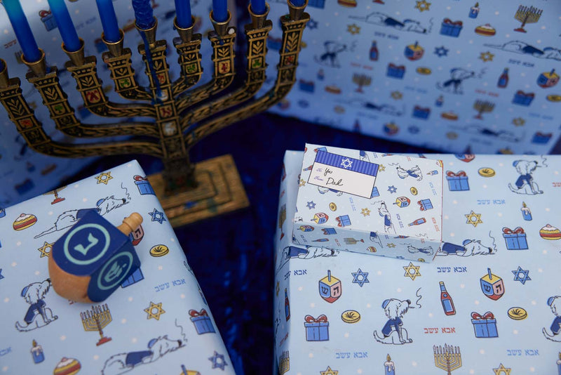 DadGrass Chanukah Gift Wrap 5 Pack Dad Stash Best Sales Price - CBD