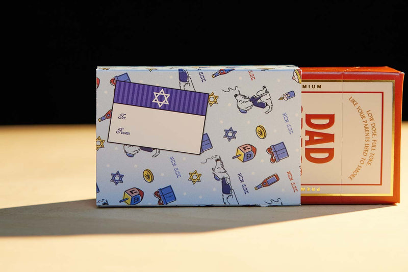 DadGrass Chanukah Gift Wrap 5 Pack Dad Stash Best Sales Price - CBD