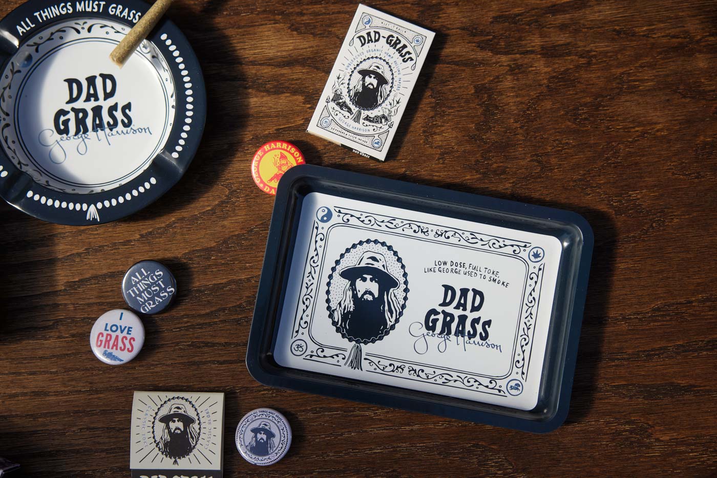 Dad Grass x George Harrison Signature Rolling Tray