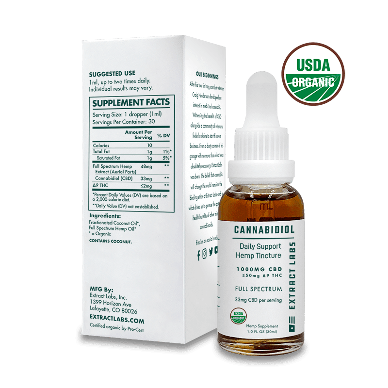 Extract Labs Organic CBD Oil | Daily Support
