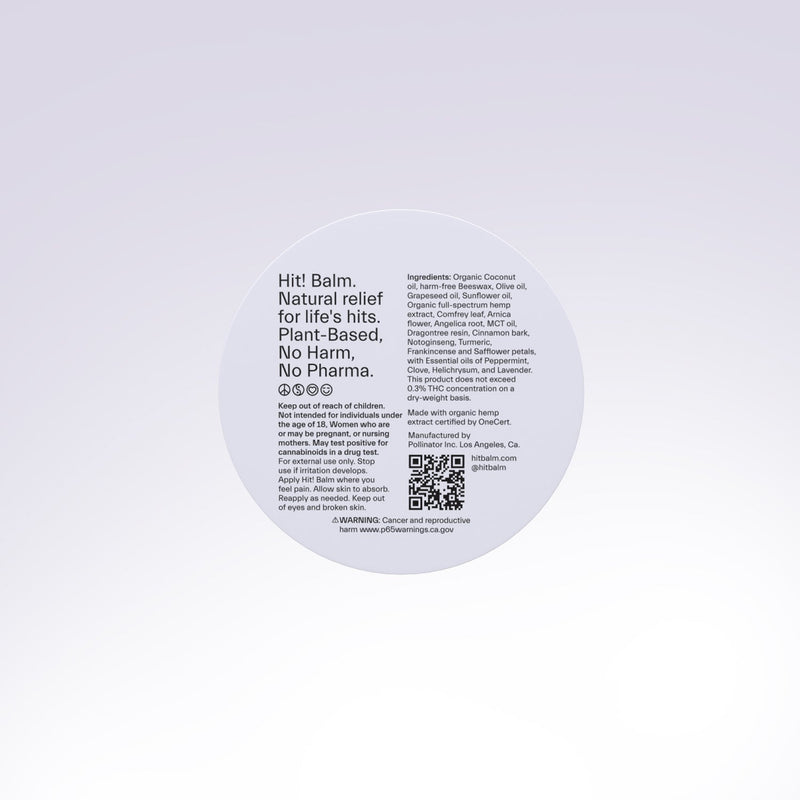 Hit! Balm Daily Relief I Arnica+Comfrey for Cooling Recovery - 2 OZ Best Sales Price - CBD
