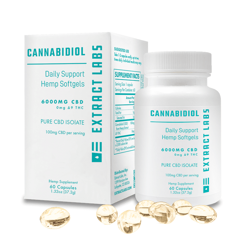 Extract Labs CBD Isolate Capsules | Daily Support