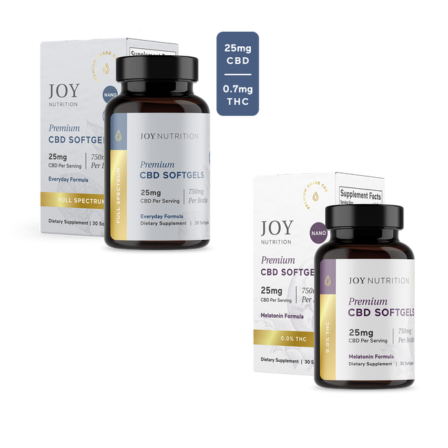 Joy Organics Day & Night Full Spectrum CBD Softgels