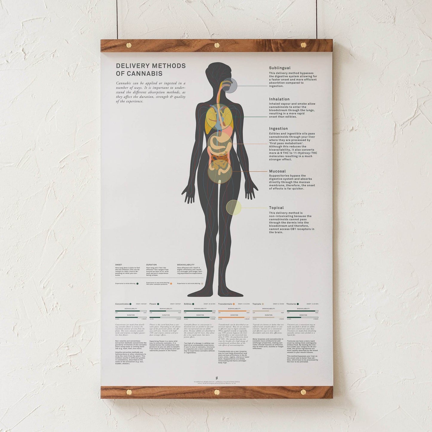 GoldLeaf Impresión Gráfico de Métodos Administración de Cannabis Best Sales Price - Art Prints