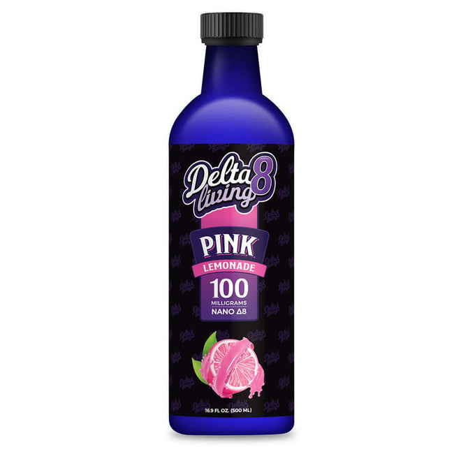 CBD Living | Pink Lemonade Delta 8 Drink 100mg Best Sales Price - Edibles