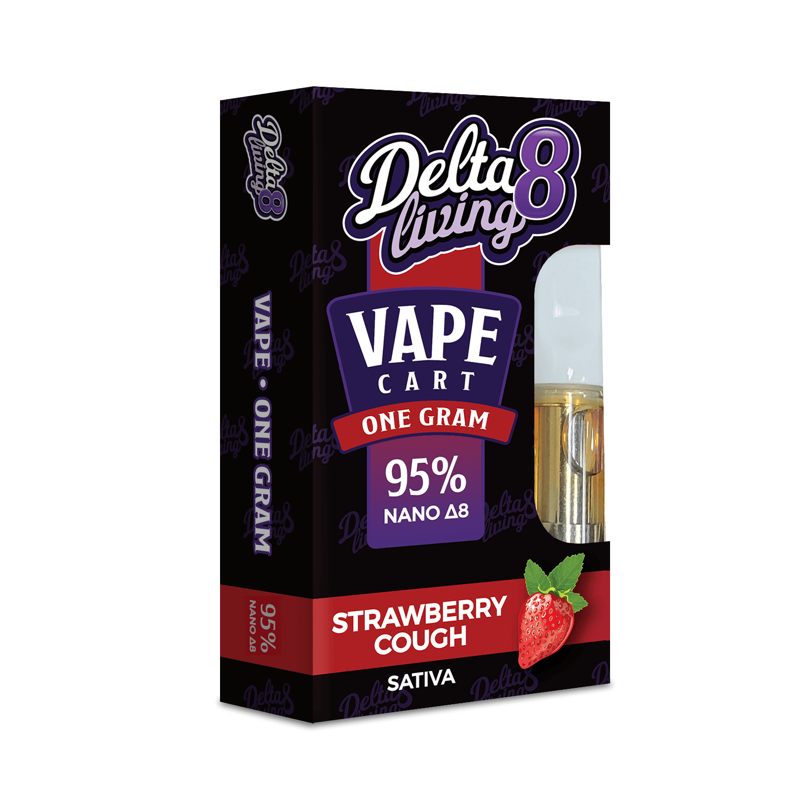 CBD Living | Strawberry Cough Sativa Delta 8 Vape Cartridge 950mg – TenVape