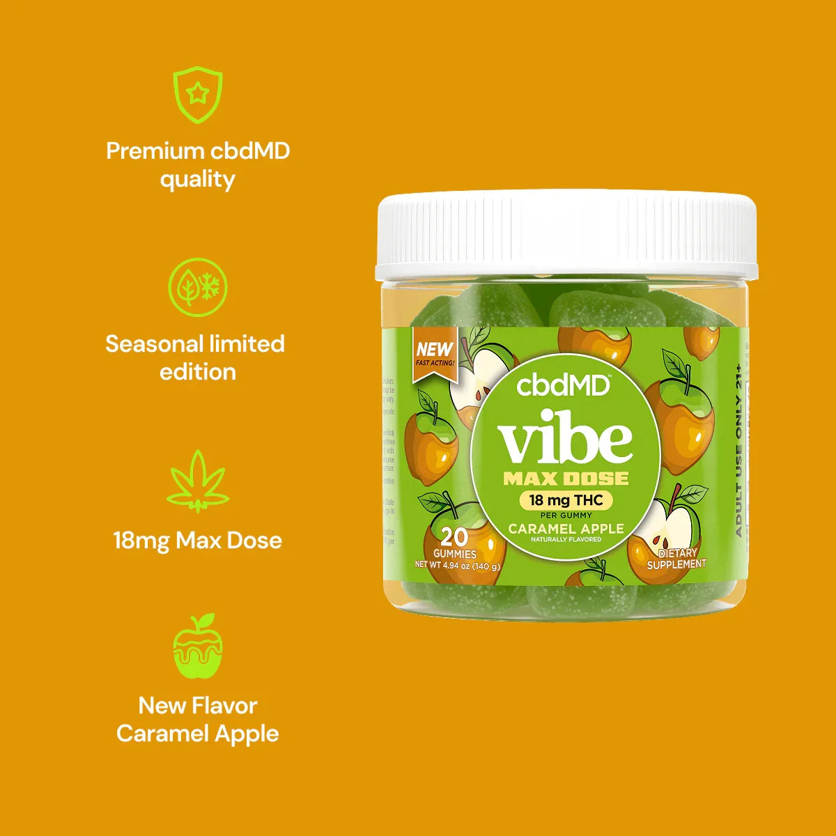 cbdMD Delta 9 THC Max Dose Nano Gummies