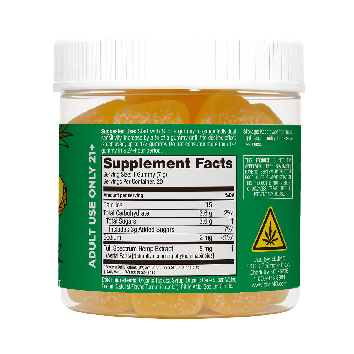 cbdMD Delta 9 THC Max Dose Nano Gummies