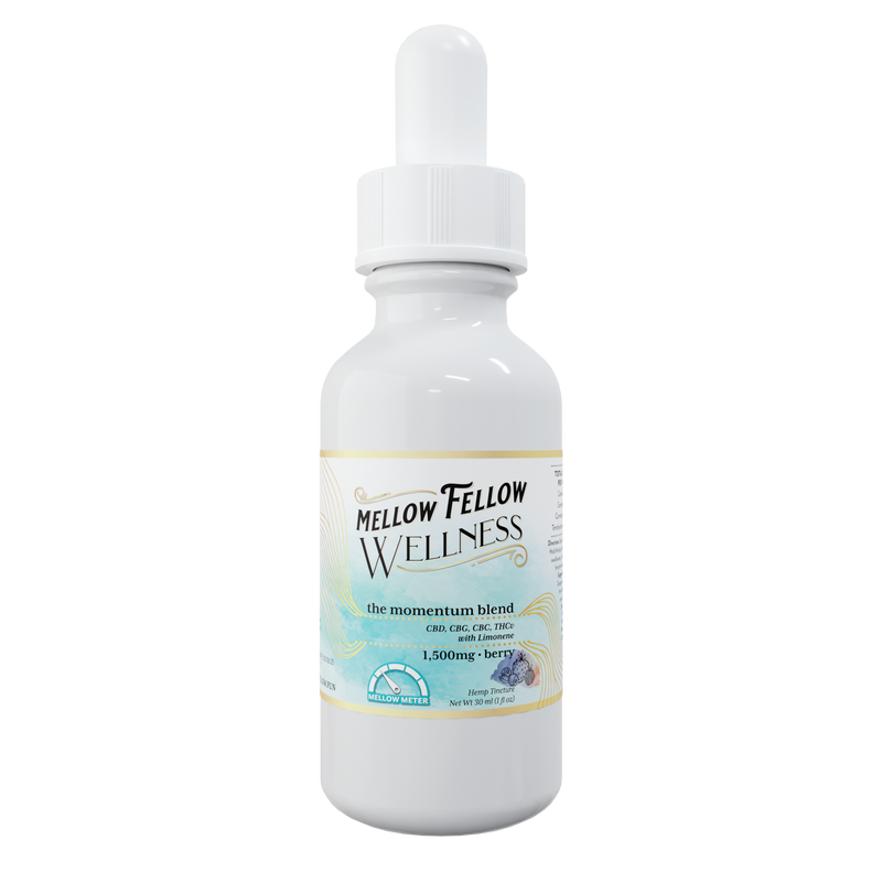 Mellow Fellow Wellness Tincture - Momentum Blend - Berry - 1500mg Best Sales Price - Edibles