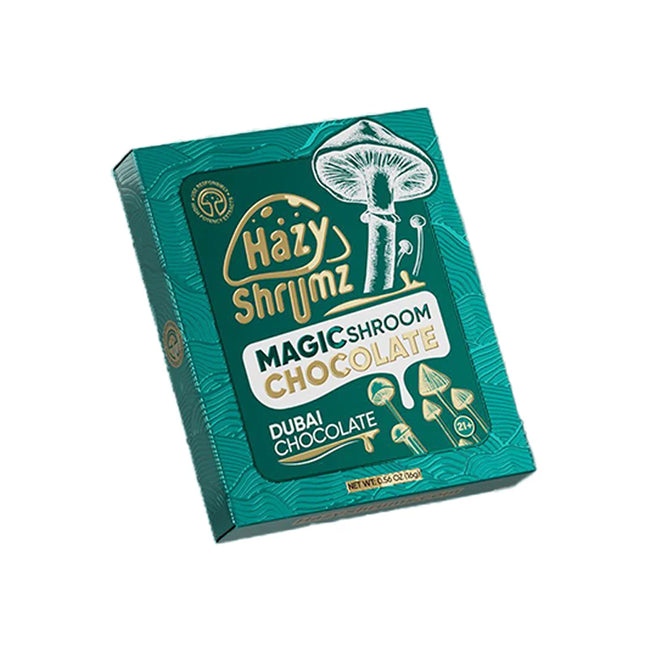 Hazy Shrumz Magic Shroom Chocolate Bar – Mushroom Chocolate 4 Servings — 100mg per serving (400mg total)