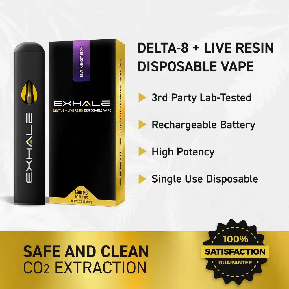 Exhale Delta 8 Live Resin Disposable Vapes