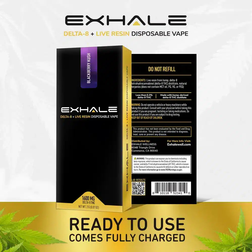 Exhale Delta 8 Live Resin Disposable Vapes