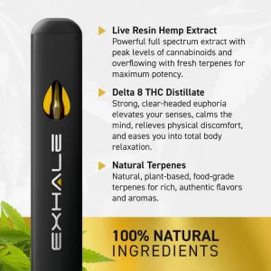 Exhale Delta 8 Live Resin Disposable Vapes