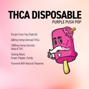 Purple Push Pop THCA Disposable