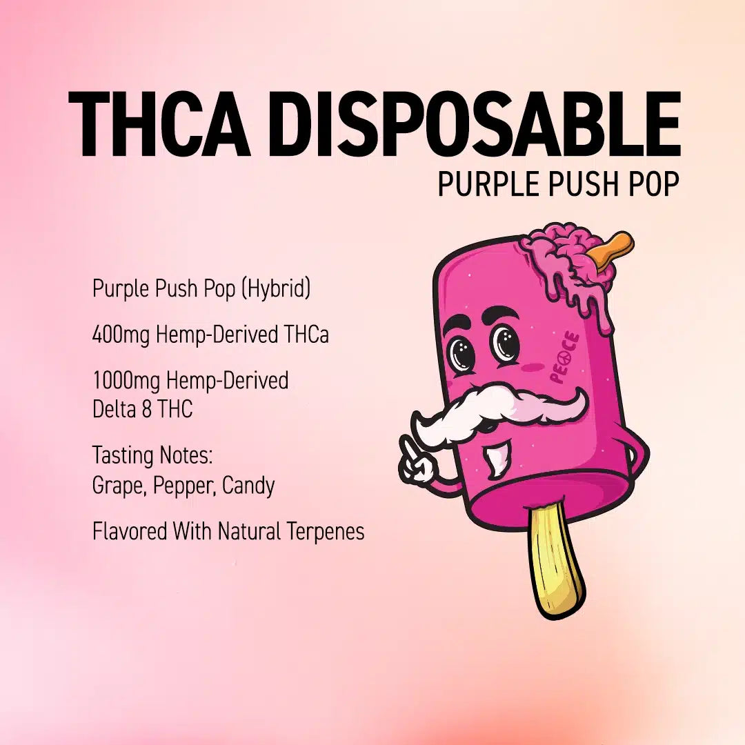 Purple Push Pop THCA Disposable