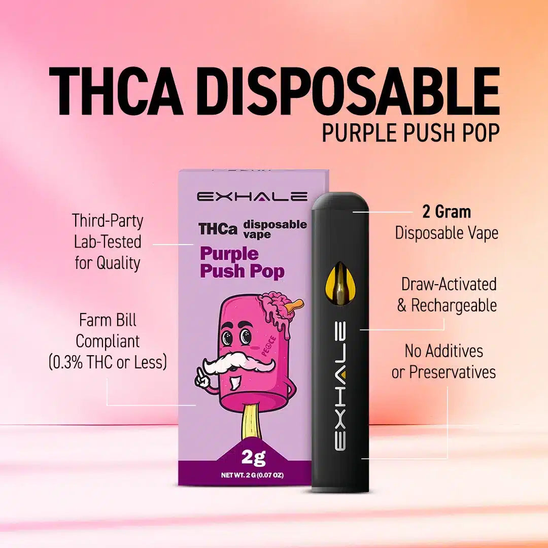 Purple Push Pop THCA Disposable