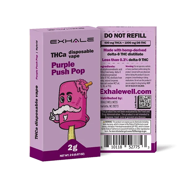 Purple Push Pop THCA Disposable