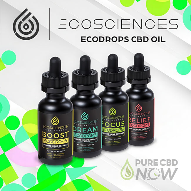 EcoDrops CBD Oil 500mg or 1500mg