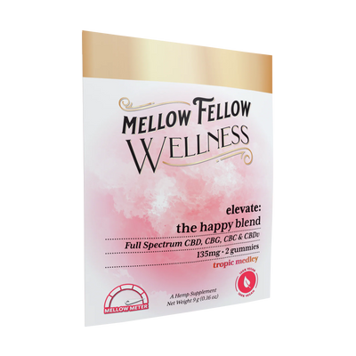 Mellow Fellow Wellness Gummies - Elevate Blend - Tropic Medley - 80mg Best Sales Price - Edibles