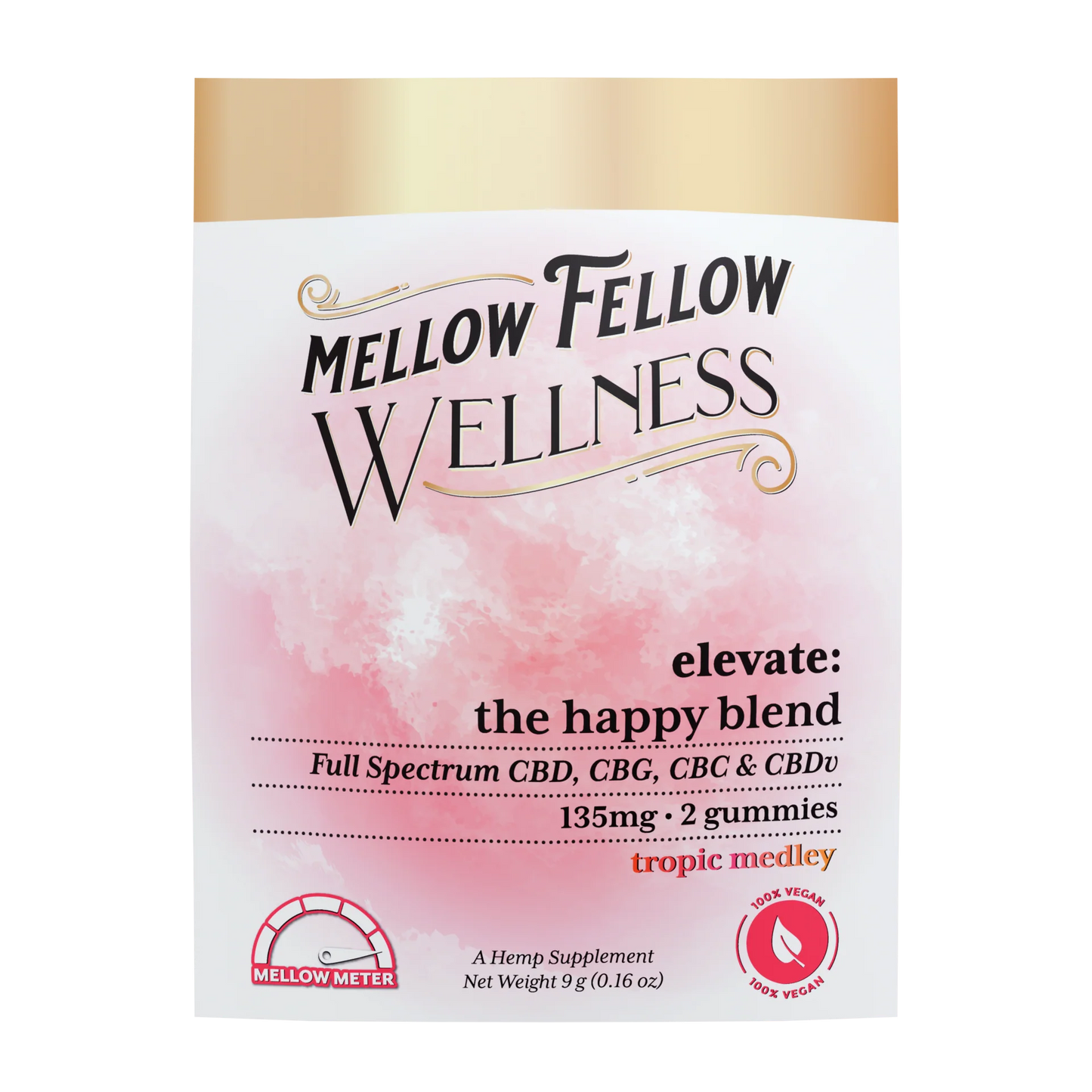 Mellow Fellow Wellness Gummies - Elevate Blend - Tropic Medley - 80mg Best Sales Price - Edibles