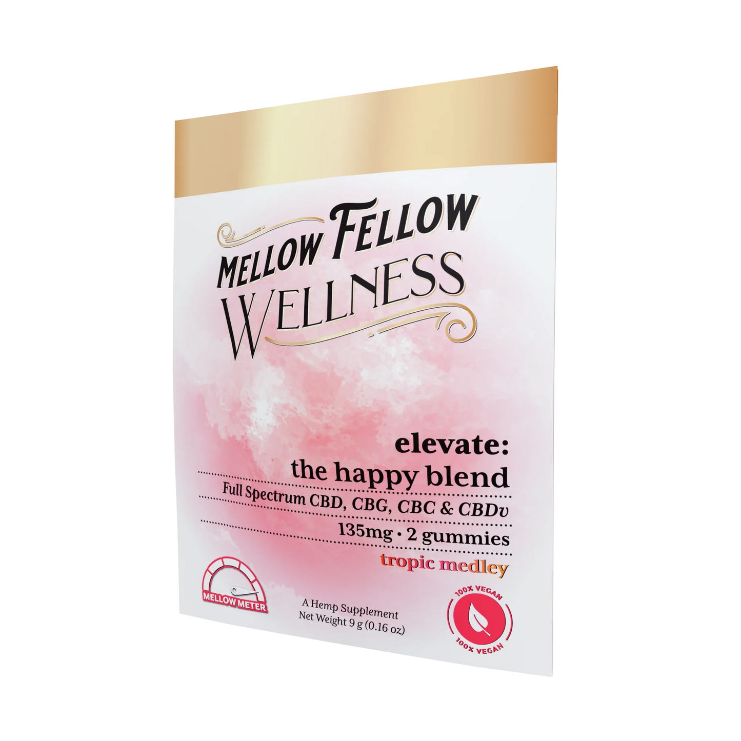 Mellow Fellow Wellness Gummies - Elevate Blend - Tropic Medley - 80mg Best Sales Price - Edibles