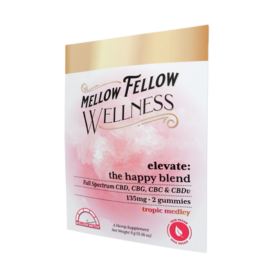 Mellow Fellow Wellness Gummies - Elevate Blend - Tropic Medley - 80mg Best Sales Price - Edibles