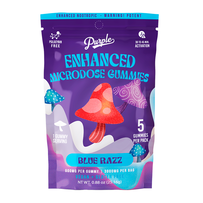 Purple Organics Mushroom Enhanced Microdose Gummies – 5CT