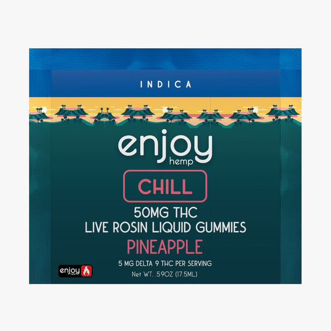 Enjoy Hemp 50mg Live Rosin Liquid Gummies - Pineapple for Chill (Indica)