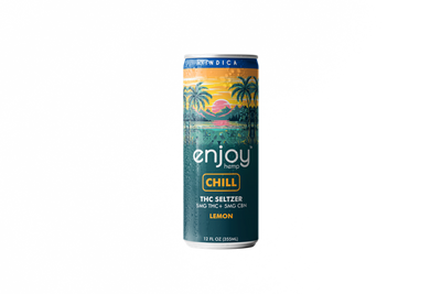 Enjoy Hemp 5mg THC + 5mg CBN Lemon Seltzer for Chill (Indica) | Microdose Relaxation, Alcohol-Free Drink Best Sales Price - Seltzers