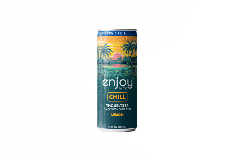 Enjoy Hemp 5mg THC + 5mg CBN Lemon Seltzer for Chill (Indica) | Microdose Relaxation, Alcohol-Free Drink Best Sales Price - Seltzers