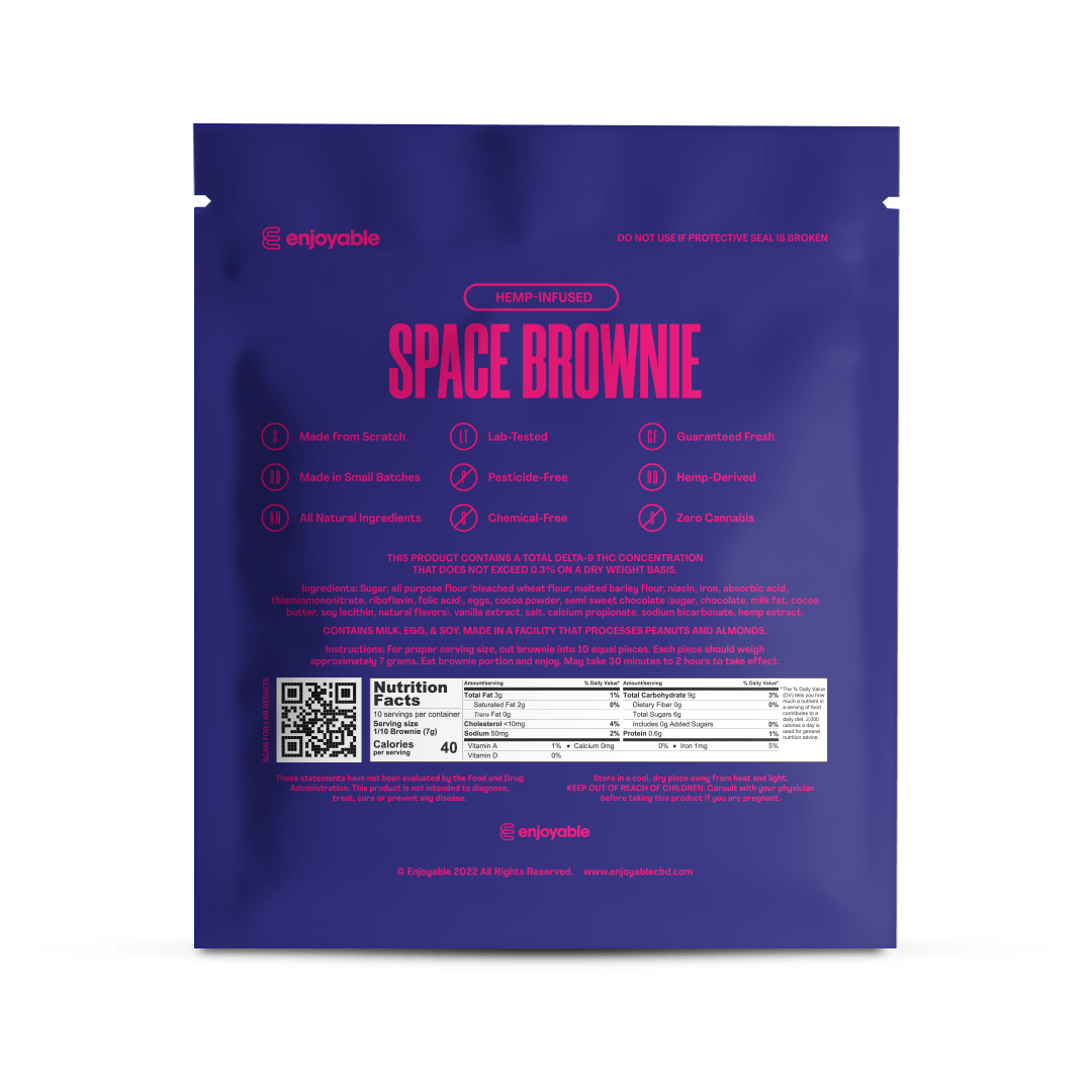 Enjoyable -  Space Brownie - Delta-8 THC - 1000MG