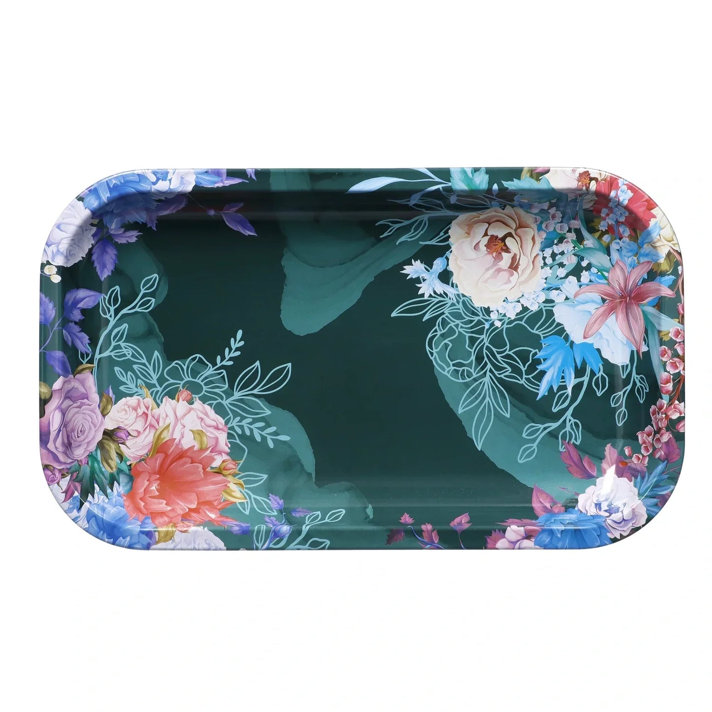 Famous Brandz Famous Design Floral Lush Rolling Tray