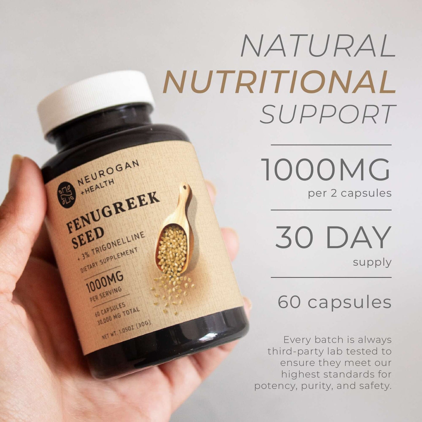Neurogan Health Fenugreek Seed Capsules