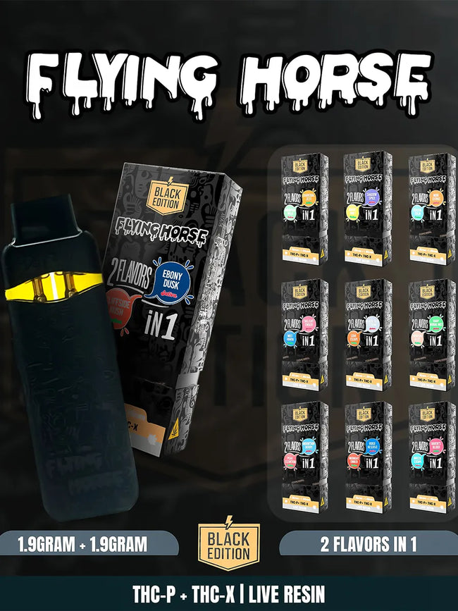 Breeze Escape | Raven’s Blood Flying Horse 2in1 Live Resin Disposable 3.8G