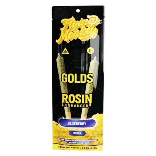 Flying Monkey Golds Rosin Enhanced Prerolls 2pk 3.3g Best Sales Price - Pre Rolls