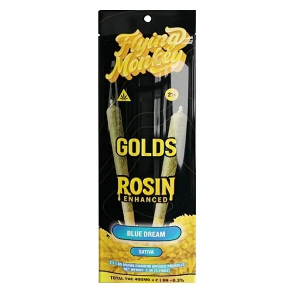Flying Monkey Golds Rosin Enhanced Prerolls 2pk 3.3g