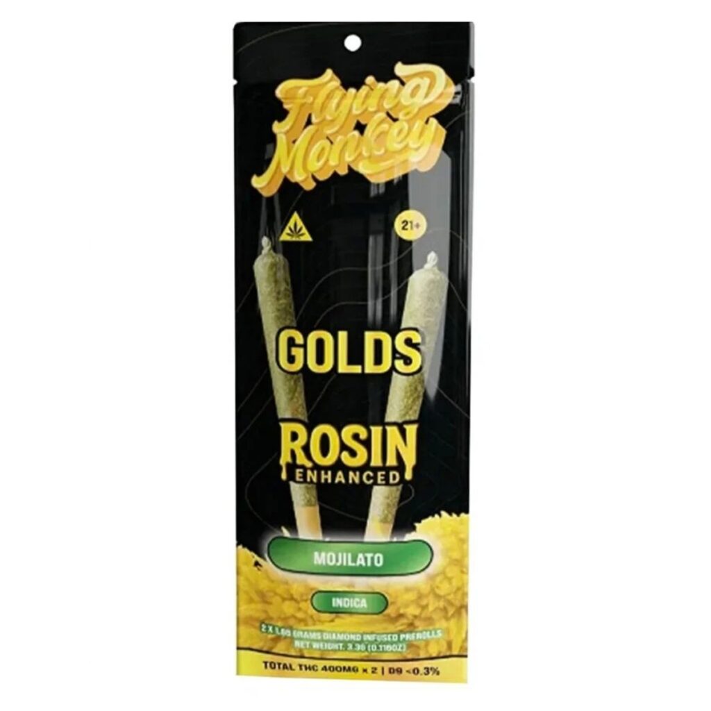 Flying Monkey Golds Rosin Enhanced Prerolls 2pk 3.3g