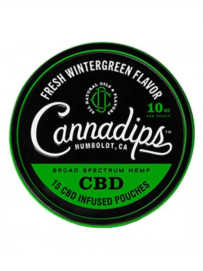 Fresh Wintergreen Cannadips CBD Pouches 15ct 150MG