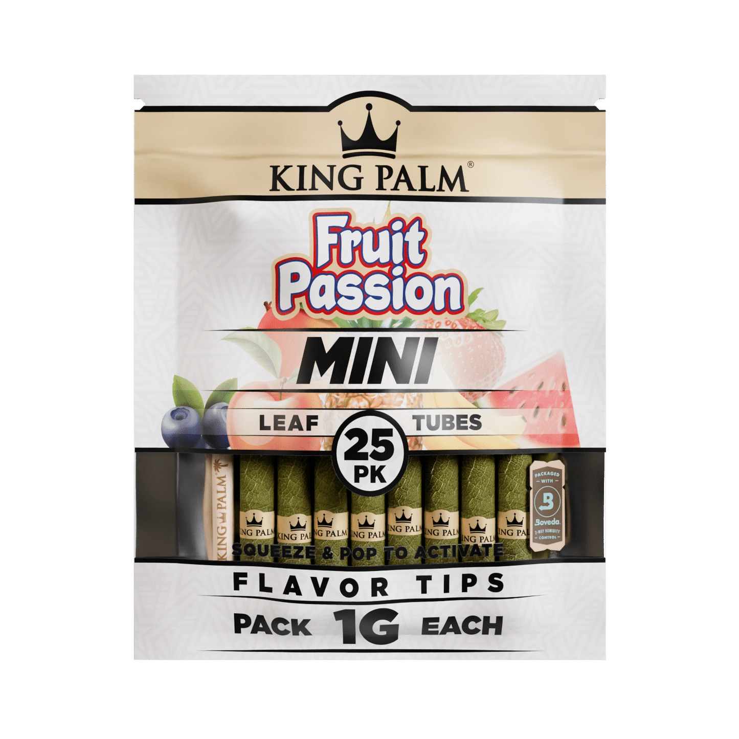 King Palm 25 Mini Rolls – Fruit Passion