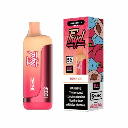 Fryd 12000 Puffs Disposable Vape 12K Puffs w/ LCD Display - Peach Ice