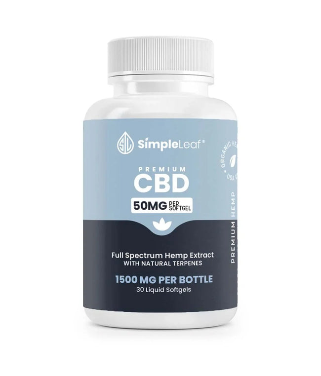 Simple Leaf Full Spectrum CBD Softgels - 1500mg