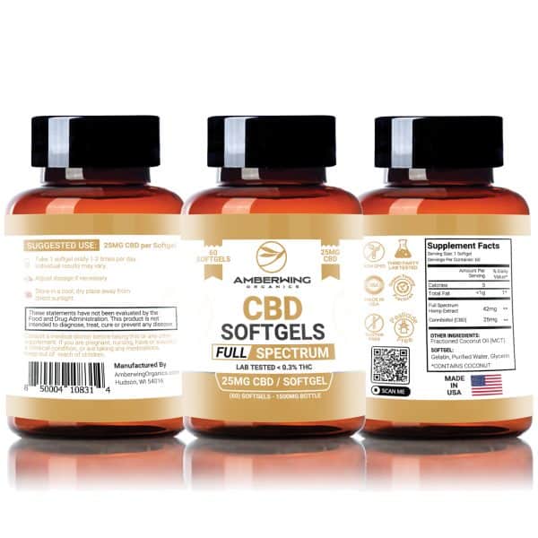 Full Spectrum CBD Softgels – Capsules 25mg 60 Count Best Sales Price - Gummies