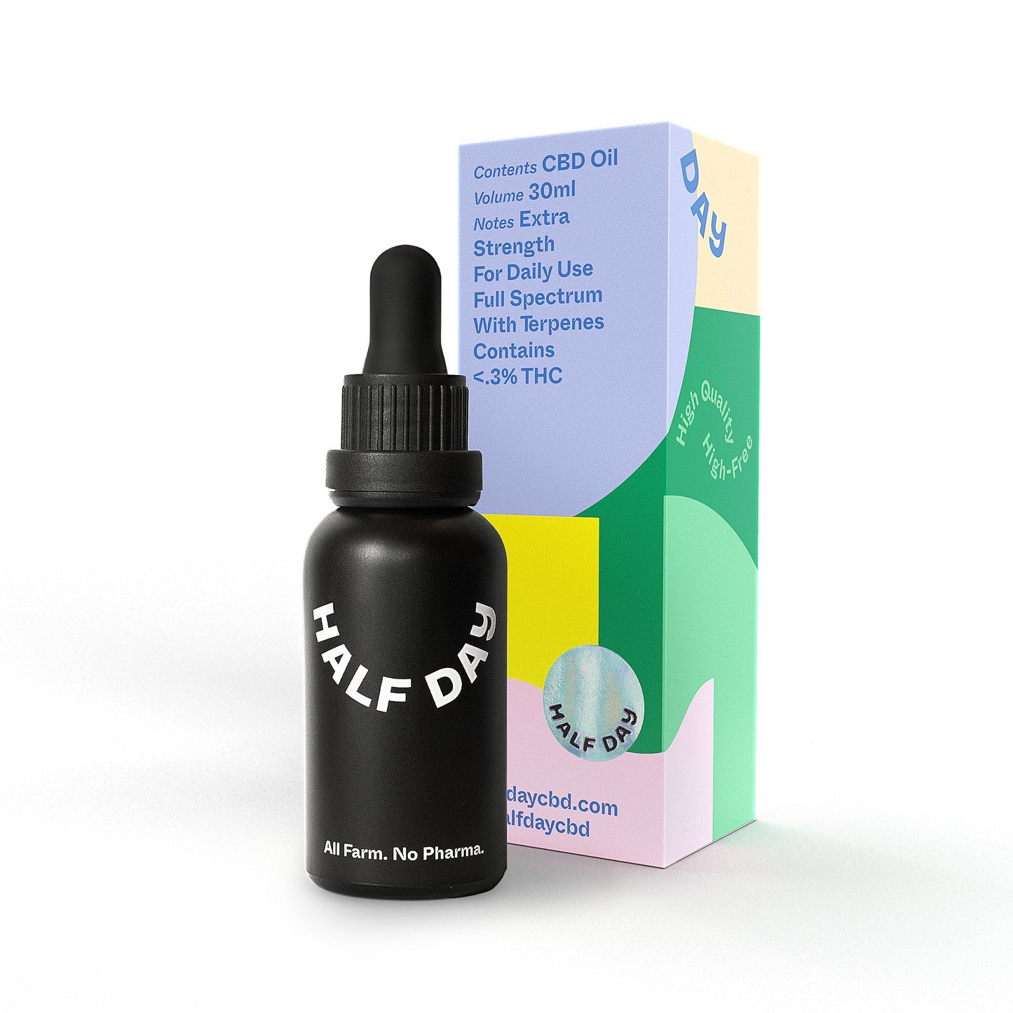 Half Day 1000mg Full-Spectrum CBD Oil Tincture