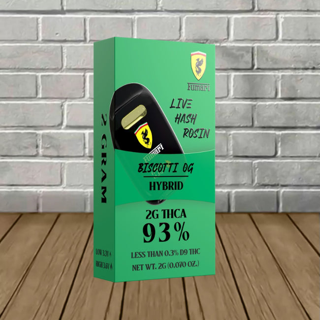 Fumari 93% LIVE HASH ROSIN THCa 2g Disposable
