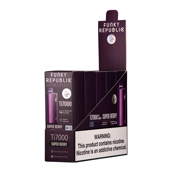 Funky Republic Ti7000 Super Berry Mix Disposable Best Sales Price - Disposables