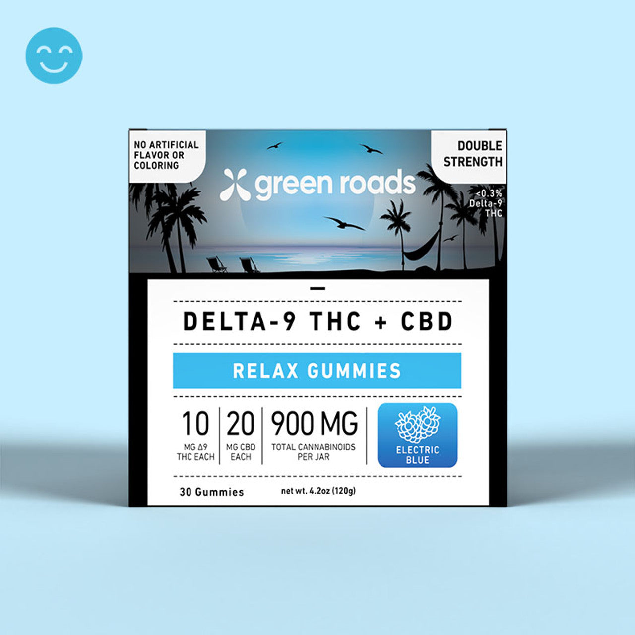 Green Roads ELECTRIC BLUE THC RELAX GUMMIES - (30CT) 900MG